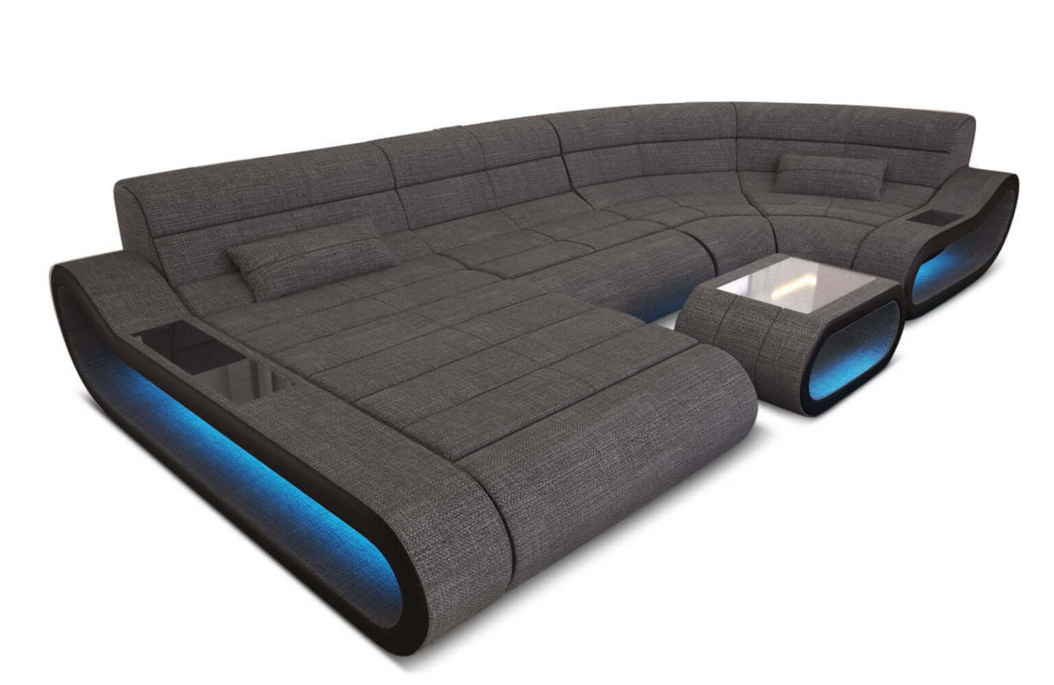 Wohnlandschaft Stoff Concept mit LED