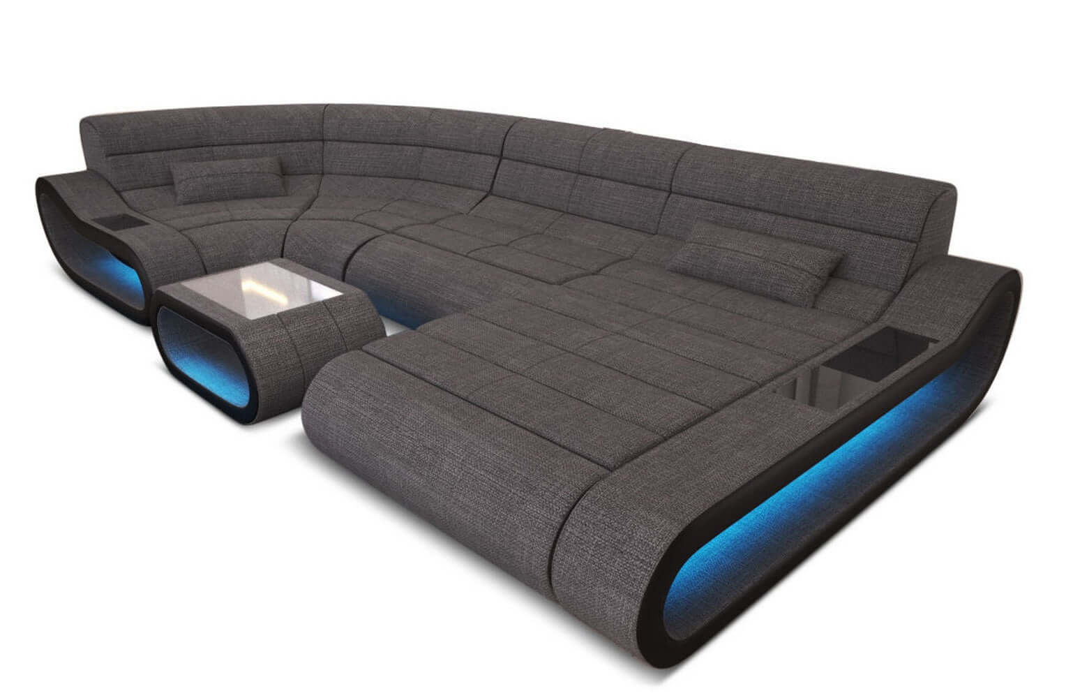 Wohnlandschaft Stoff Concept mit LED