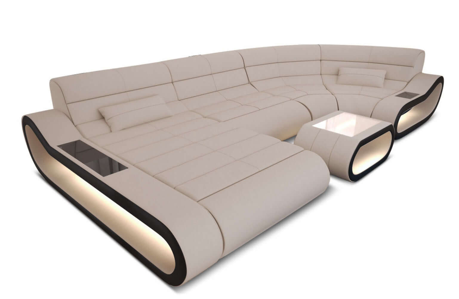 Wohnlandschaft Stoff Concept mit LED