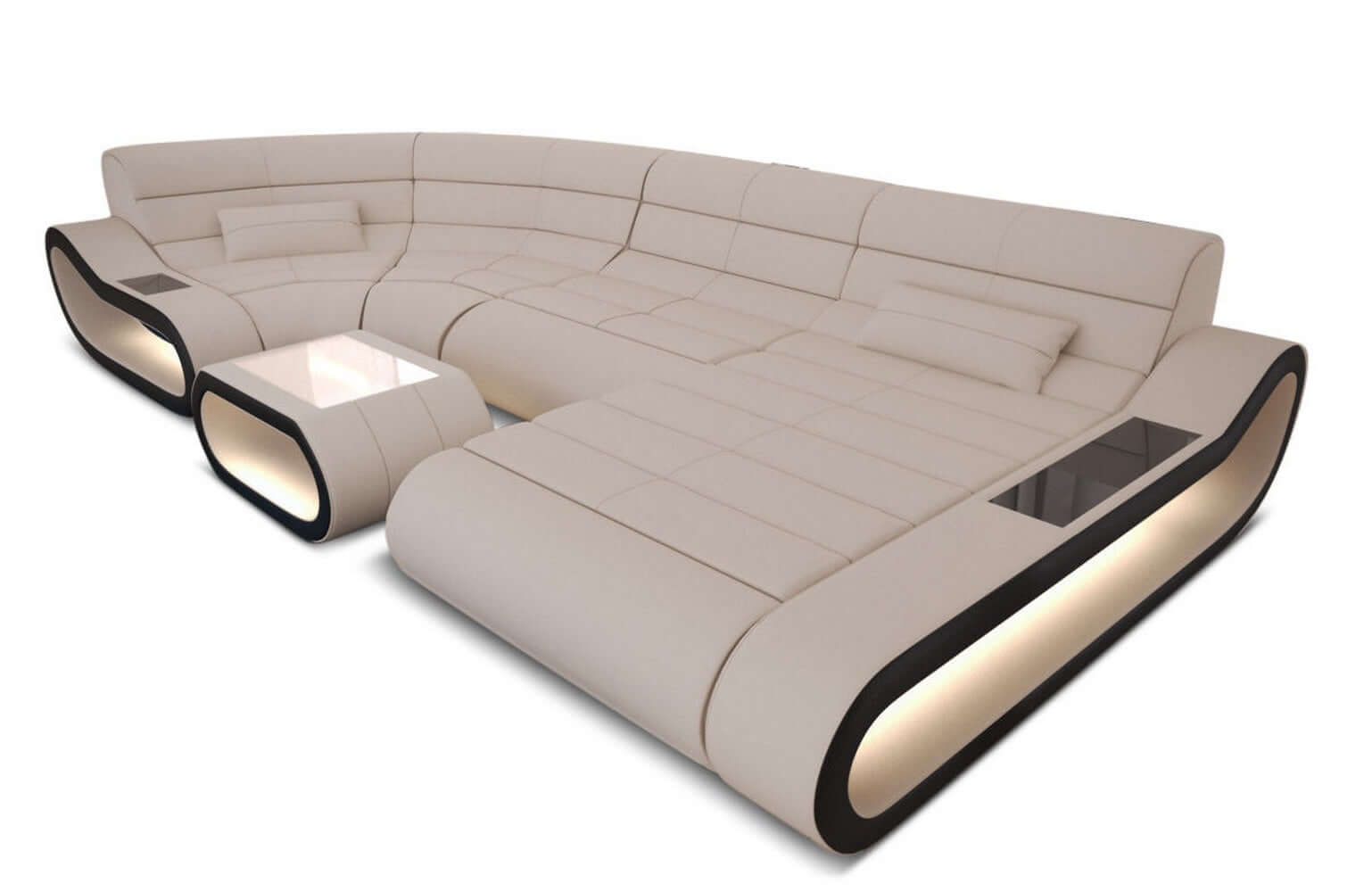 Wohnlandschaft Stoff Concept mit LED