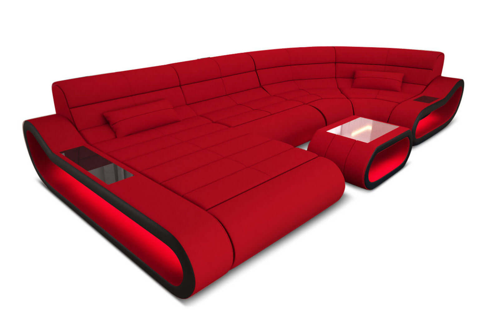 Wohnlandschaft Stoff Concept mit LED