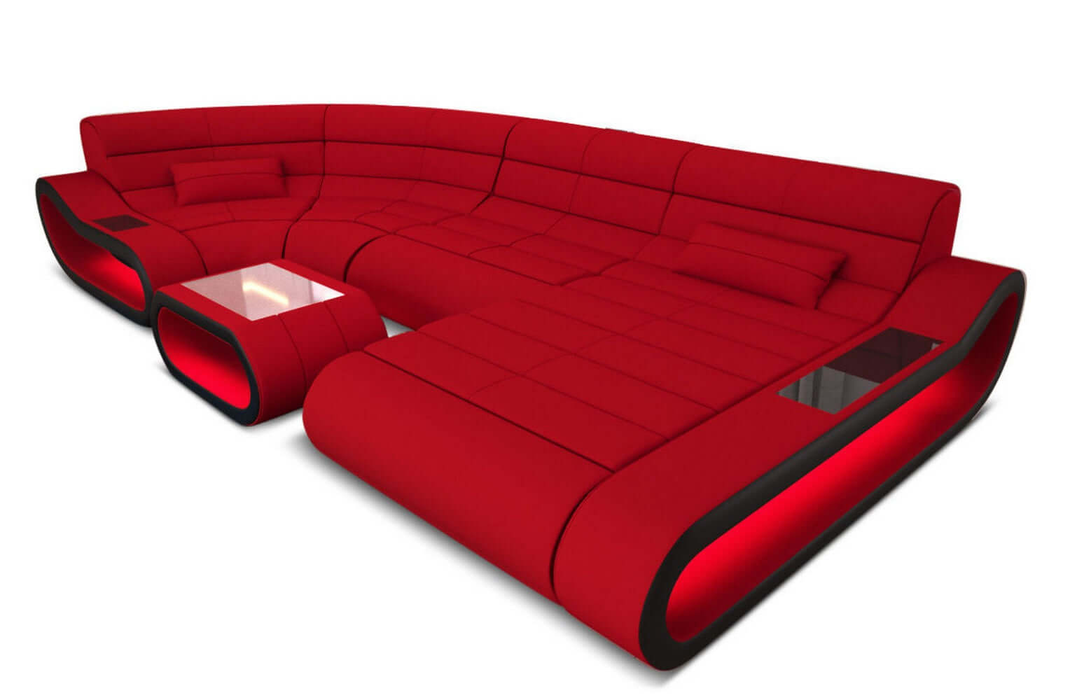 Wohnlandschaft Stoff Concept mit LED
