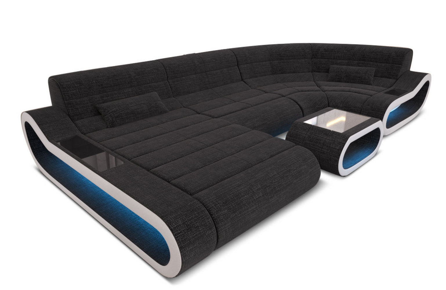 Wohnlandschaft Stoff Concept mit LED