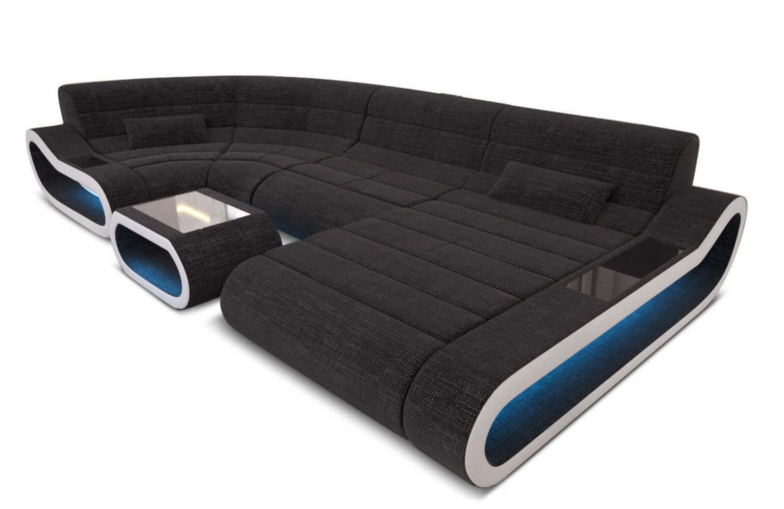 Wohnlandschaft Stoff Concept mit LED