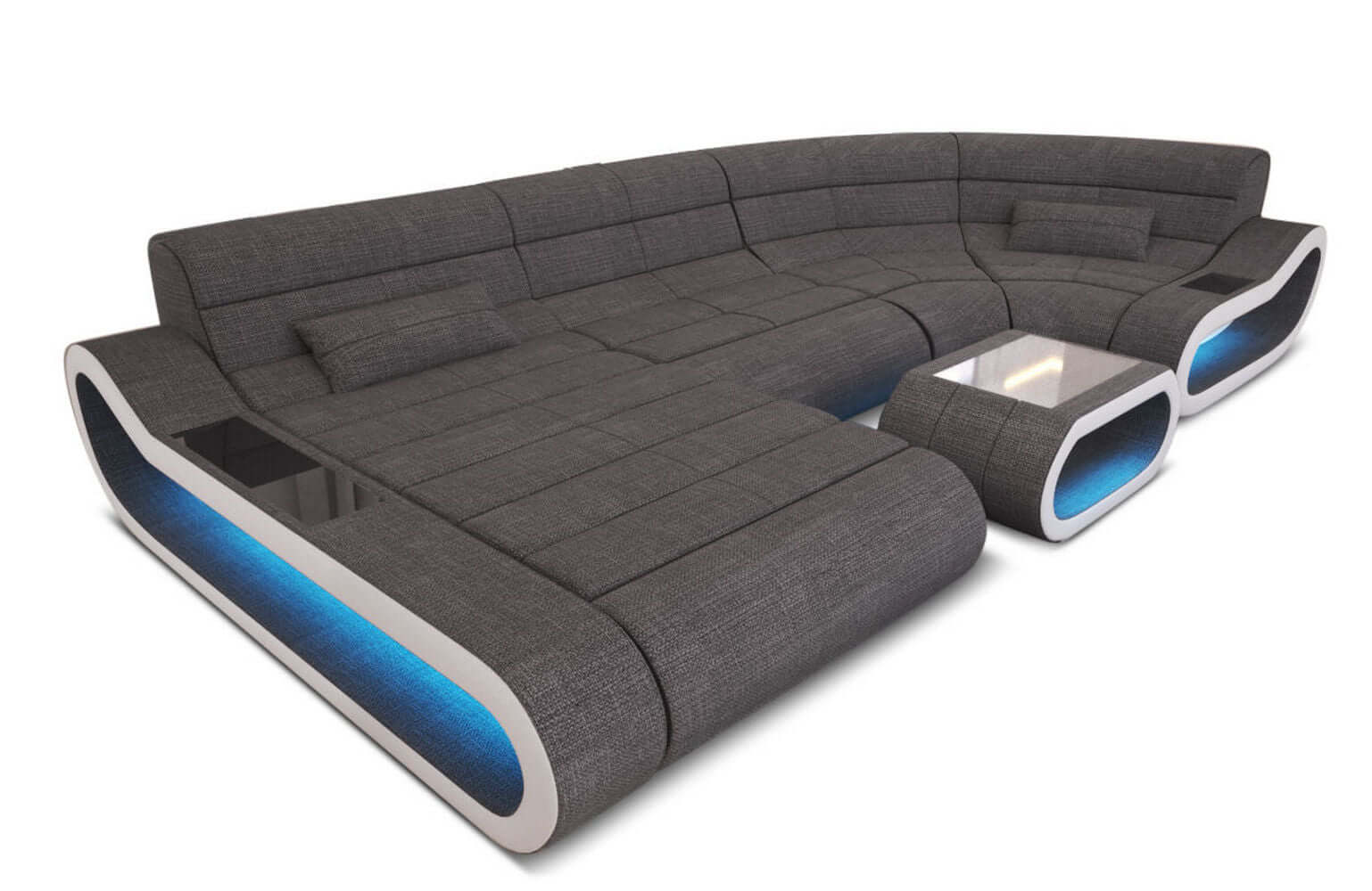 Wohnlandschaft Stoff Concept mit LED