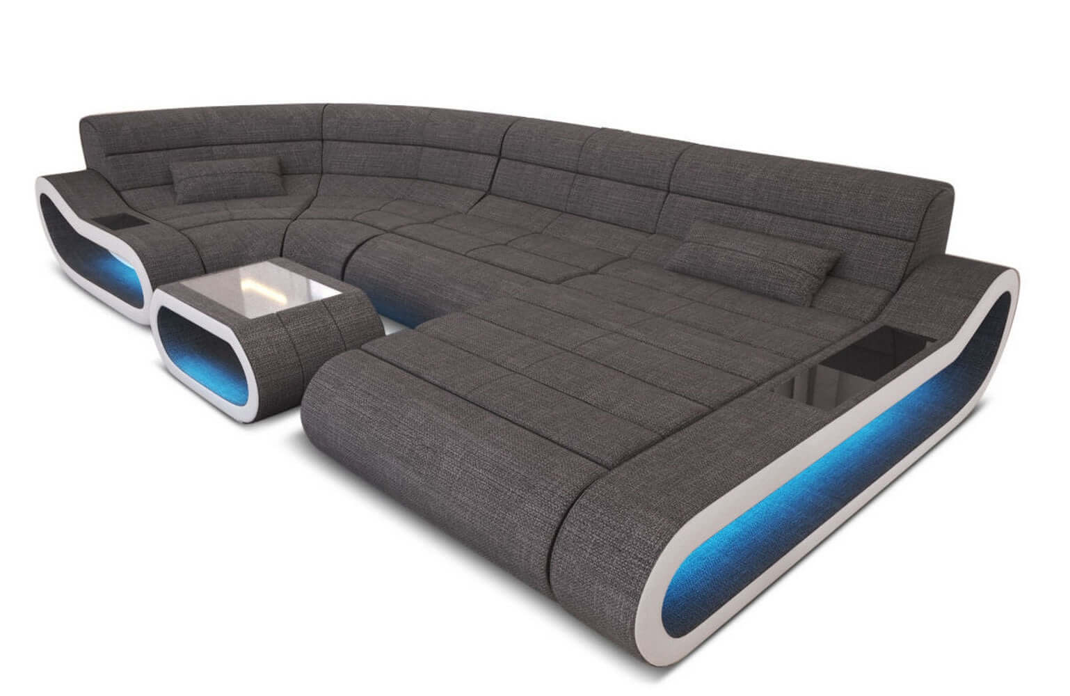 Wohnlandschaft Stoff Concept mit LED