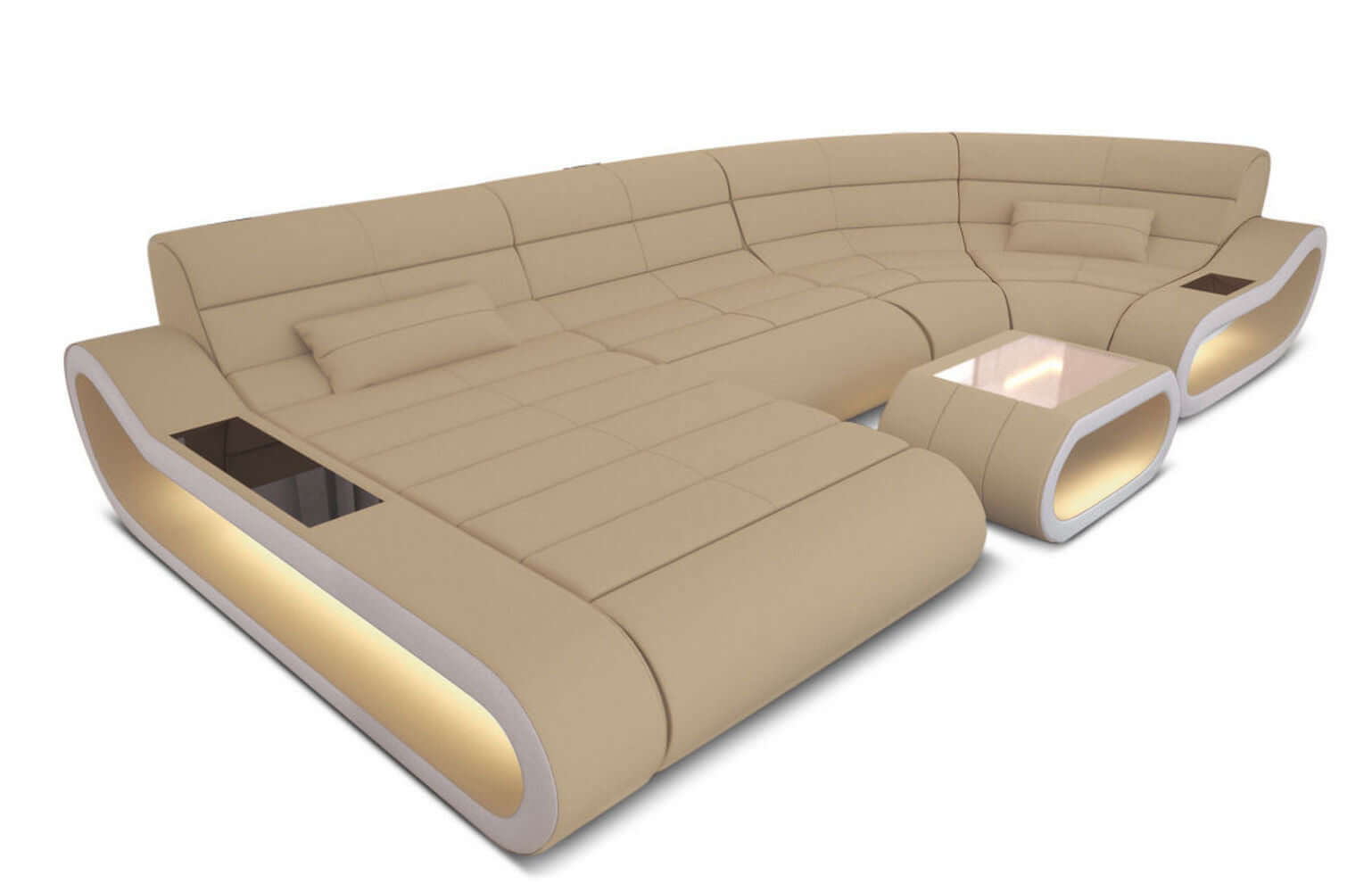 Wohnlandschaft Stoff Concept mit LED