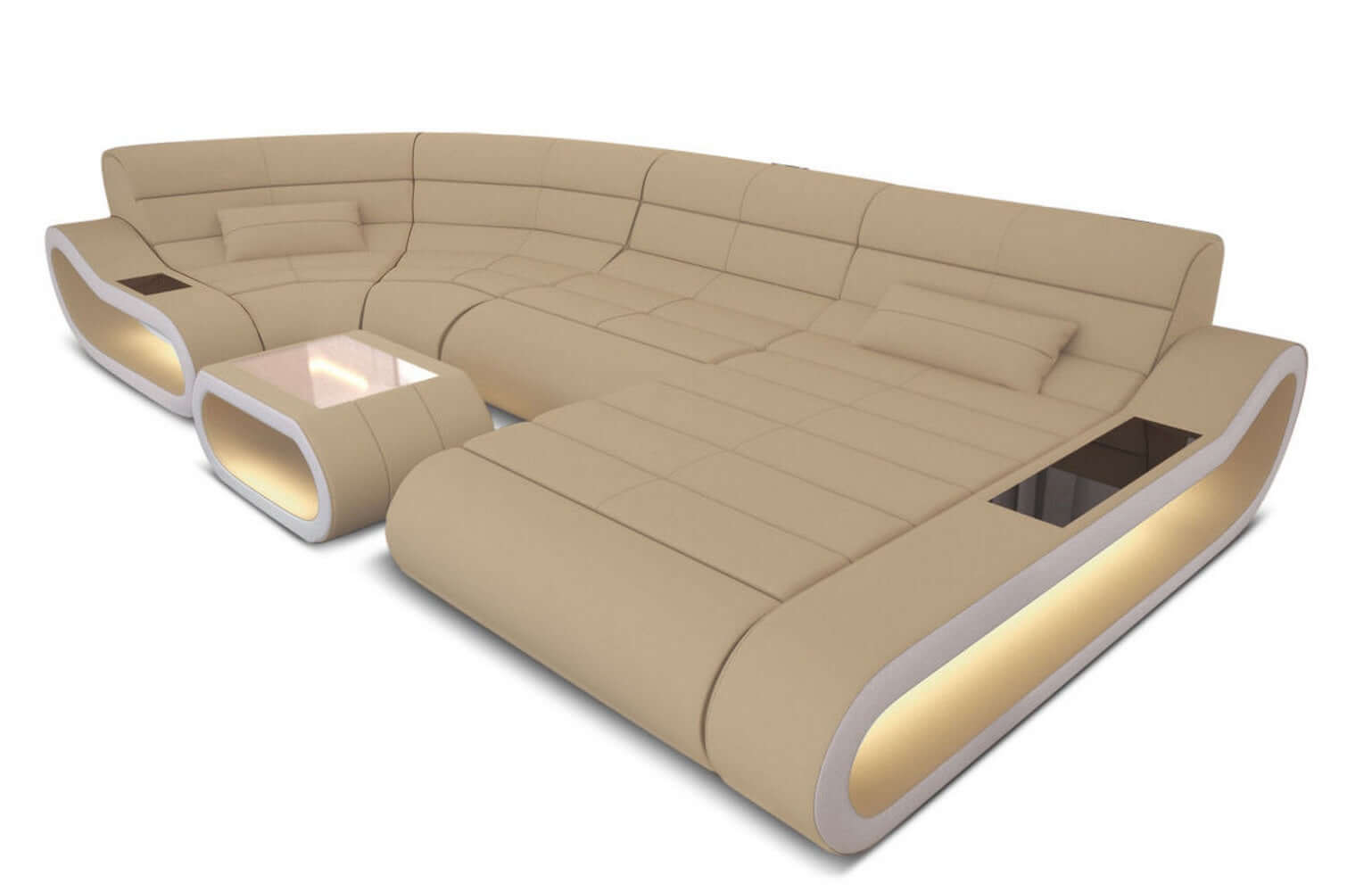 Wohnlandschaft Stoff Concept mit LED