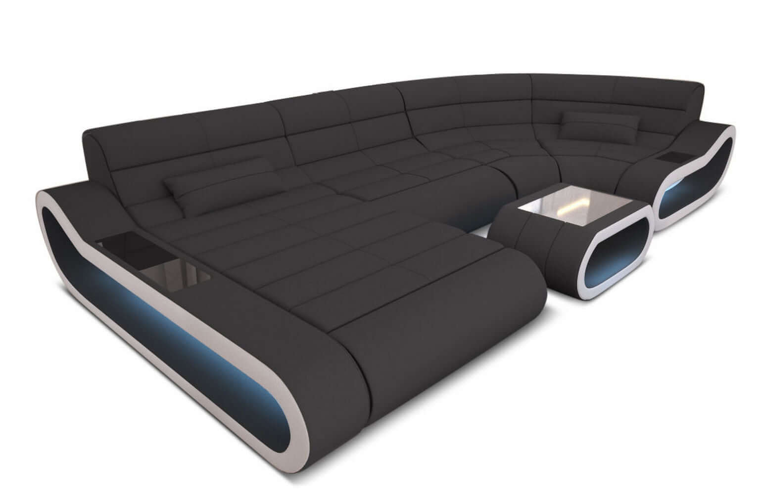 Wohnlandschaft Stoff Concept mit LED