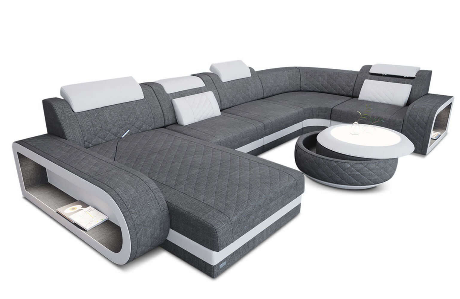 Stoff Wohnlandschaft Berlin U-Form