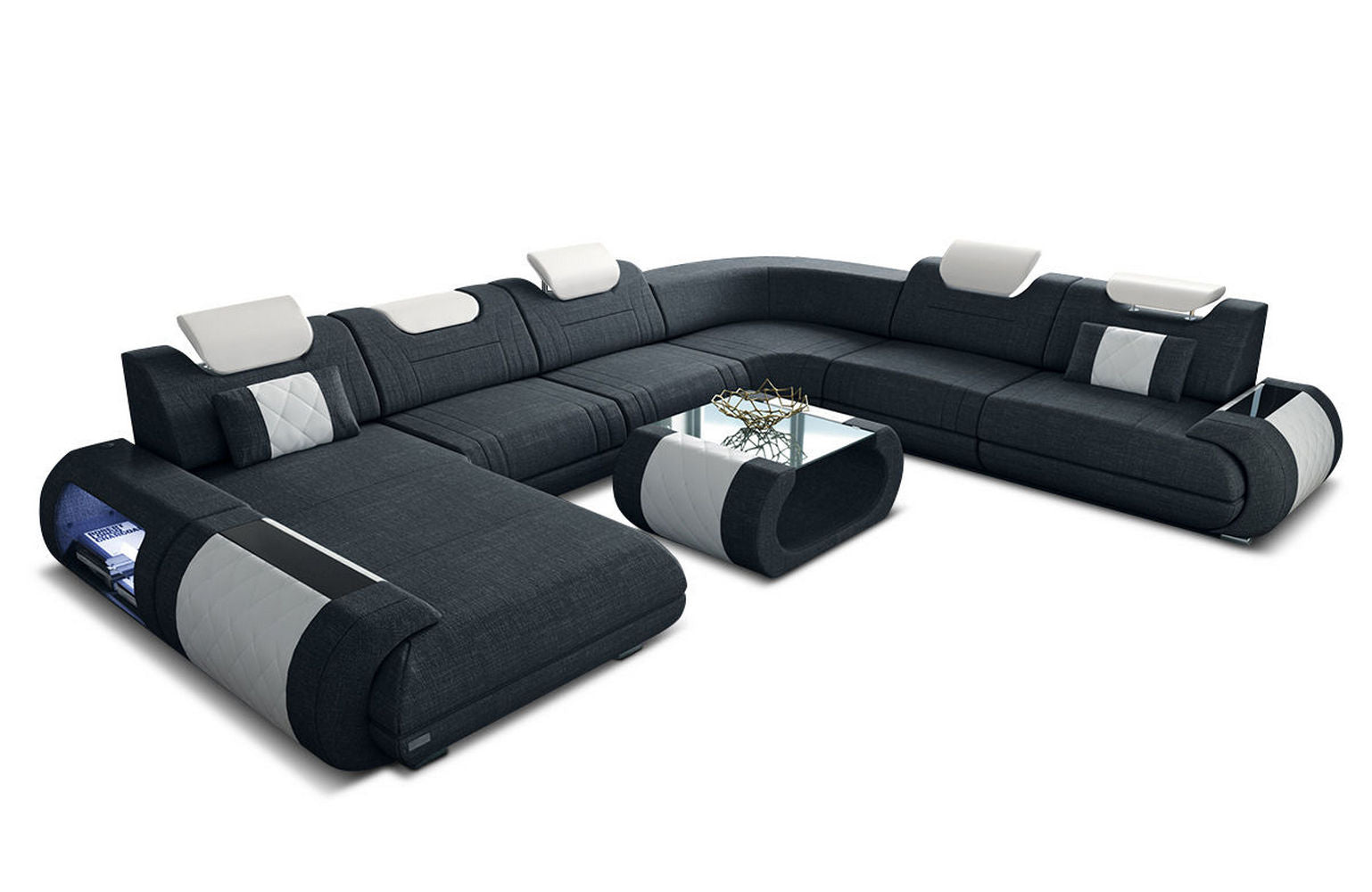 XXL Stoff Wohnlandschaft Rimini – Modern & Bequem