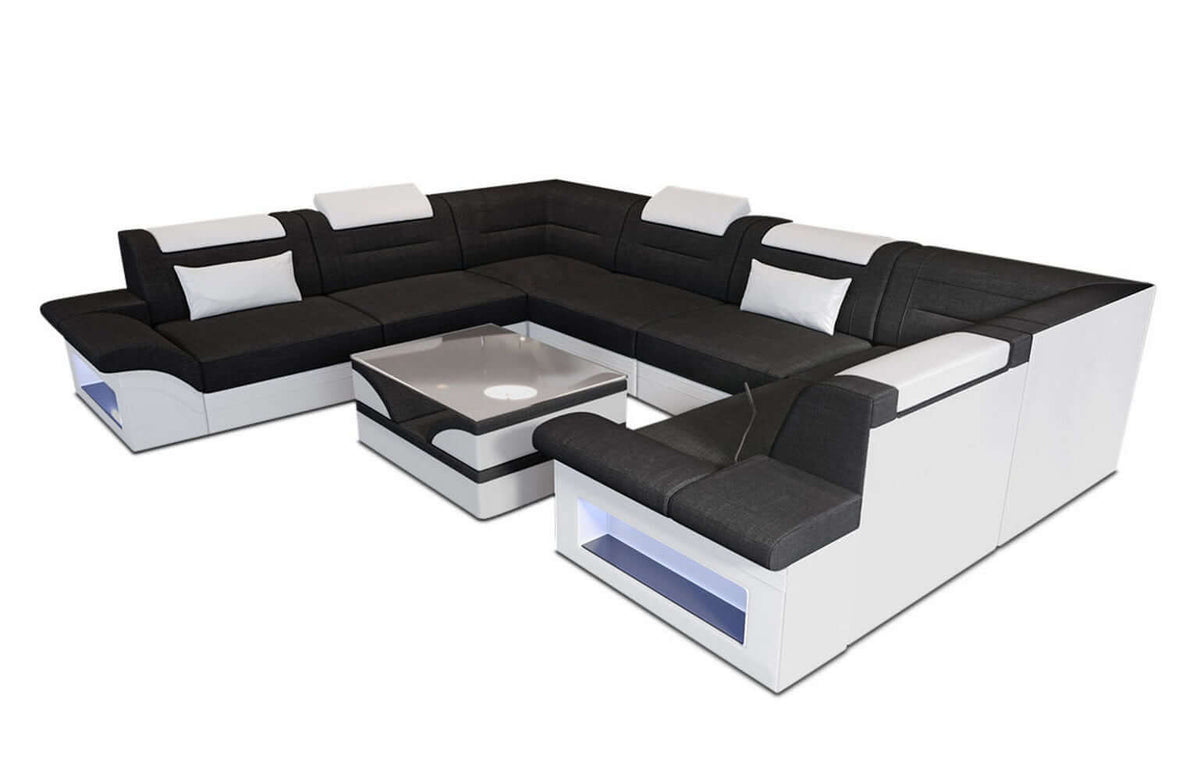 Couchlandschaft Brianza U-Form in Stoff