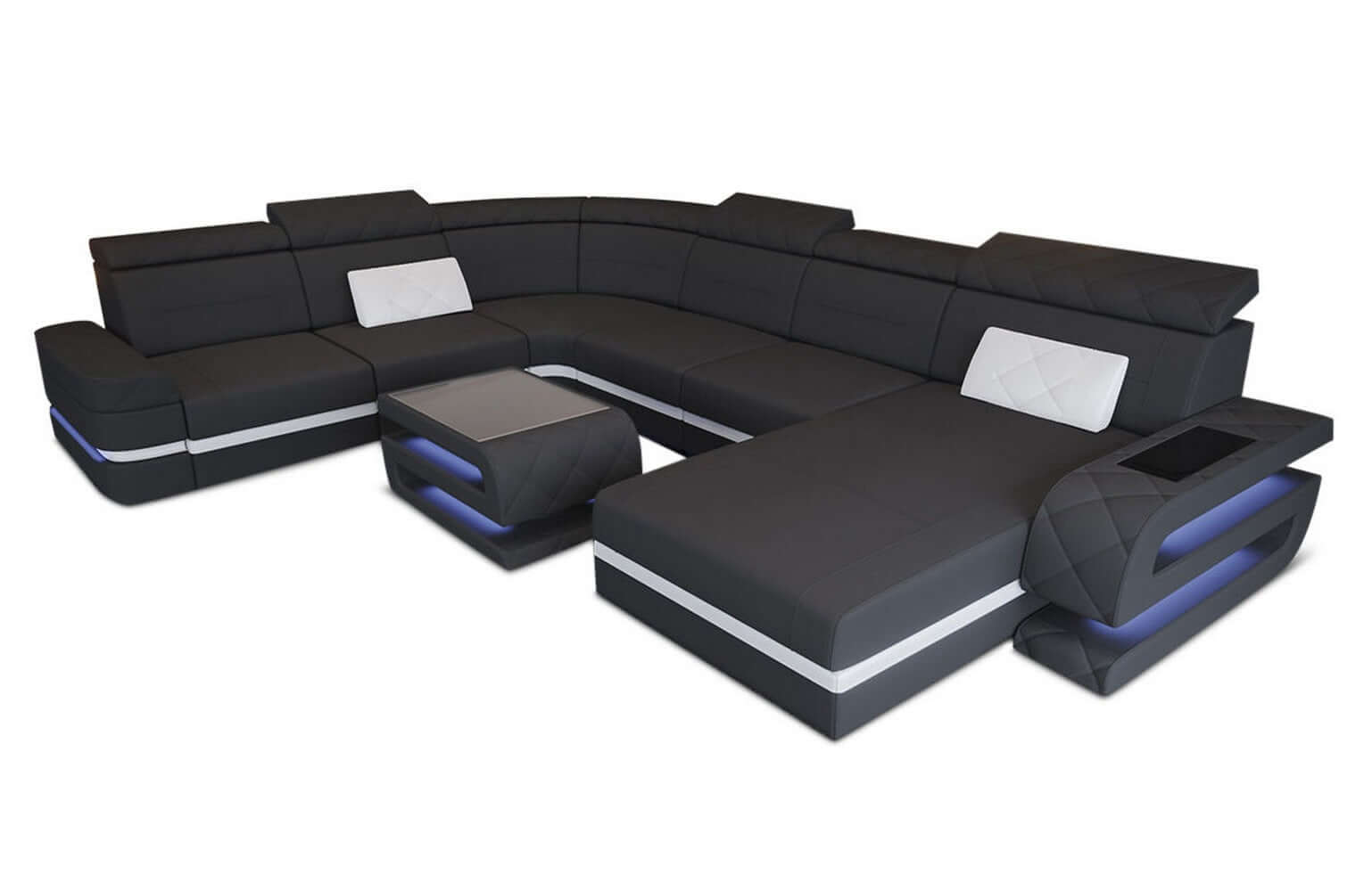 Stoff Wohnlandschaft Bologna XXL – Groß & Bequem
