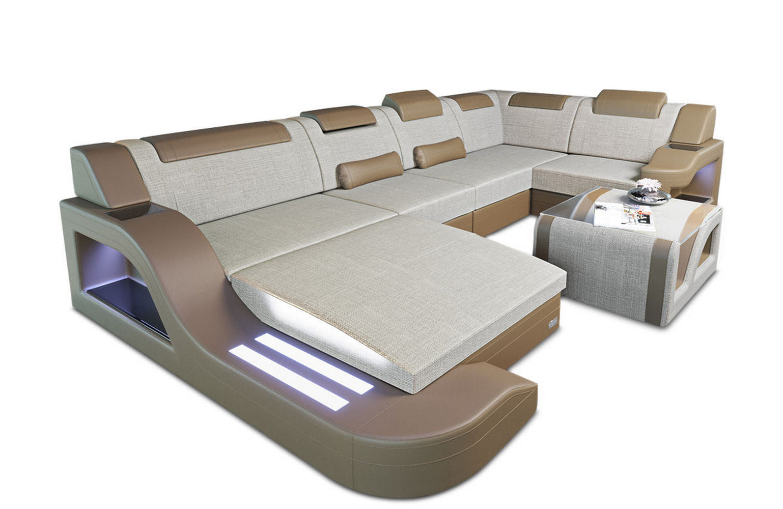 New Look Stoff-Wohnlandschaft Palermo LED