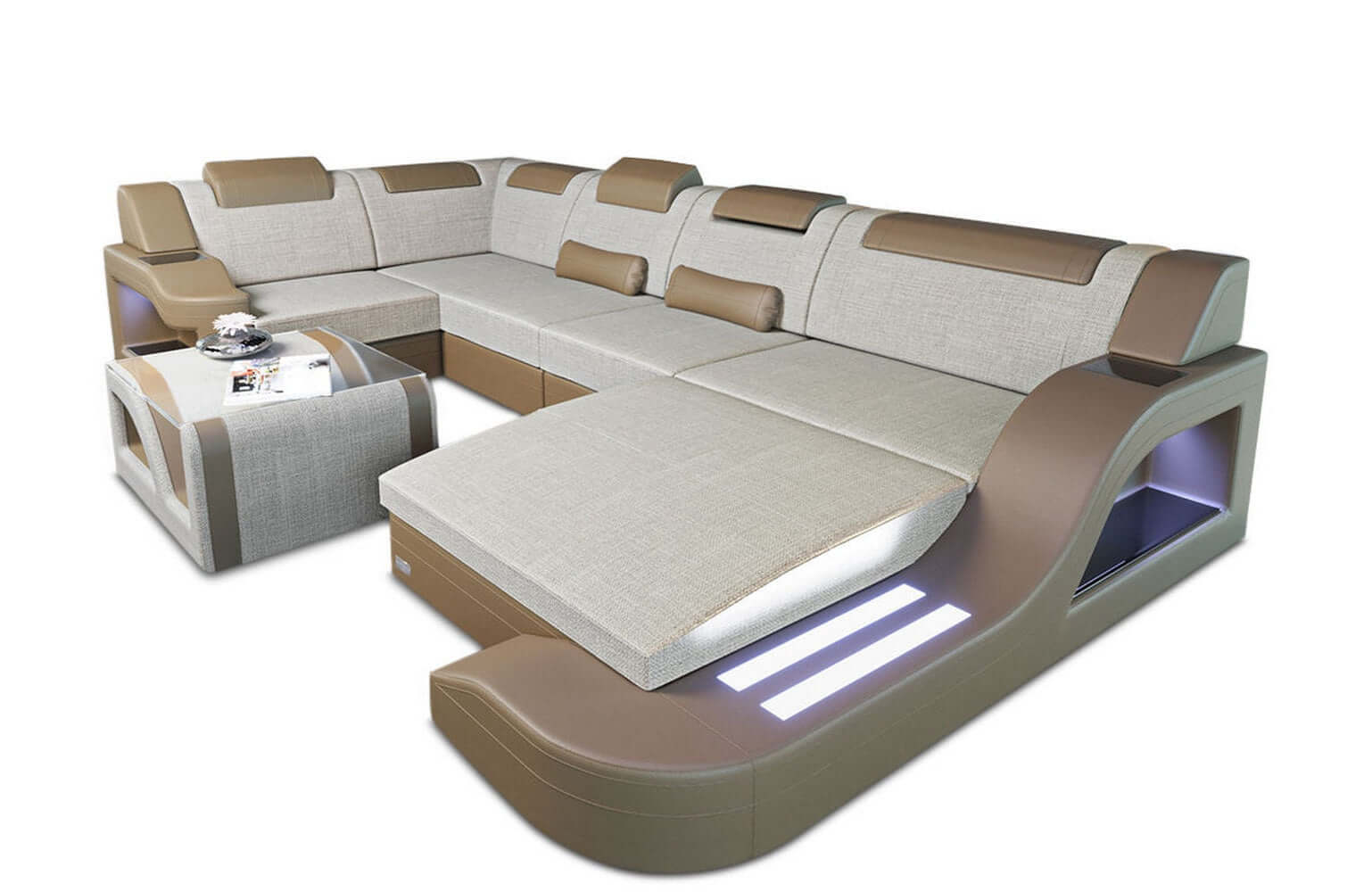 New Look Stoff-Wohnlandschaft Palermo LED