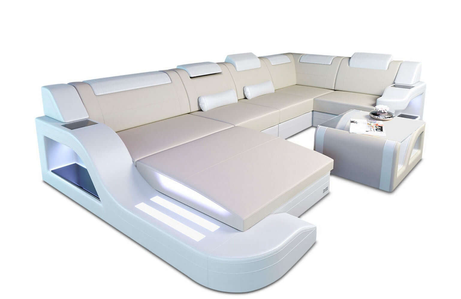 New Look Stoff-Wohnlandschaft Palermo LED