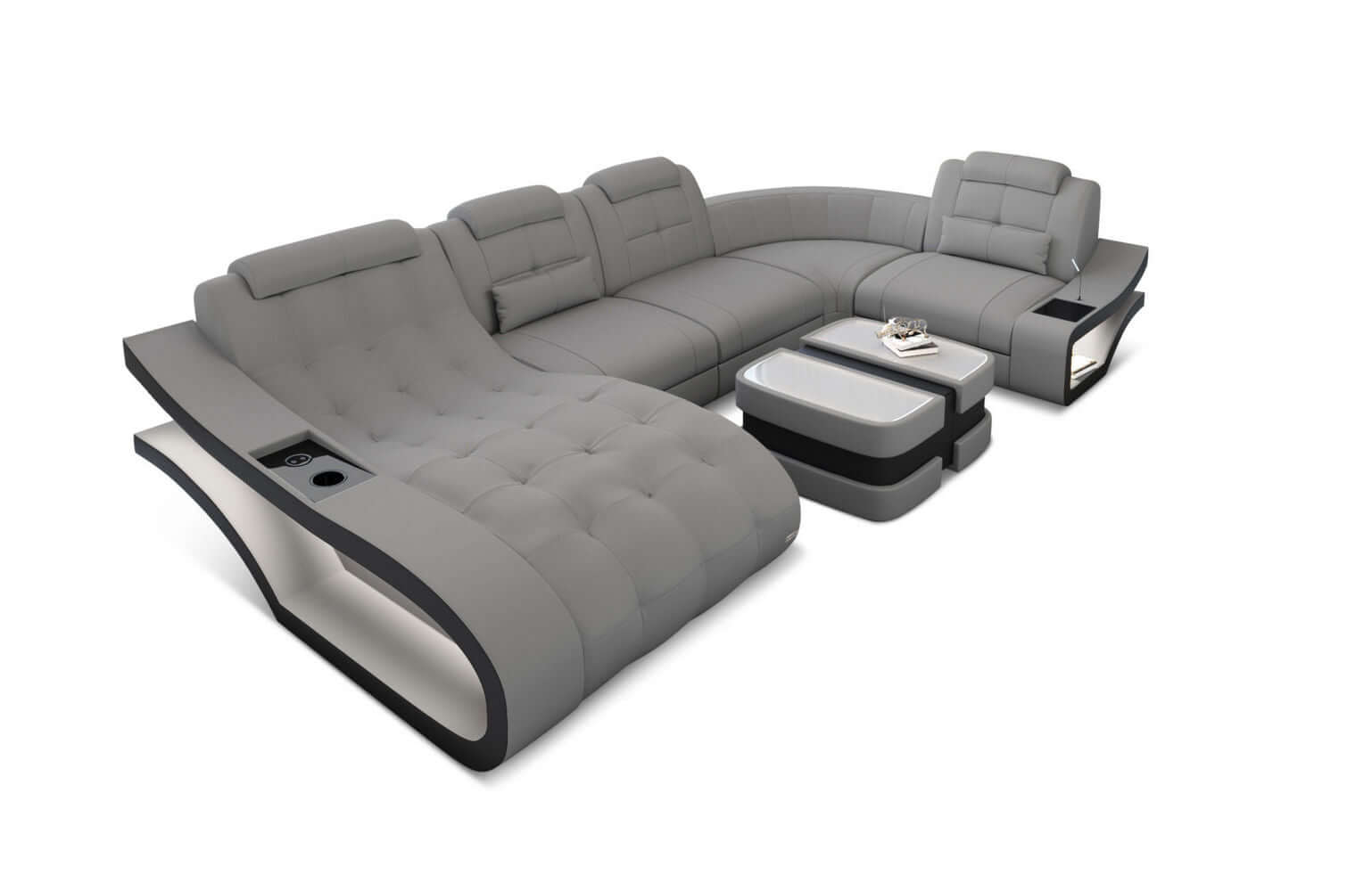 Stoff Wohnlandschaft Modell U Form