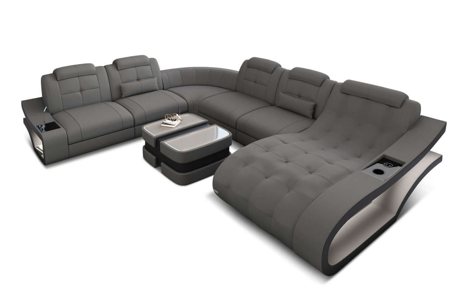 Stoff Wohnlandschaft Elegante XXL – Komfort