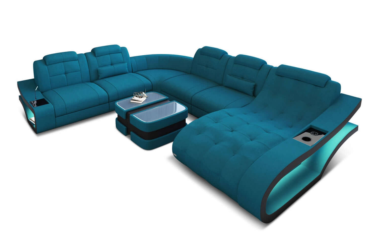 Stoff Wohnlandschaft Elegante XXL – Komfort