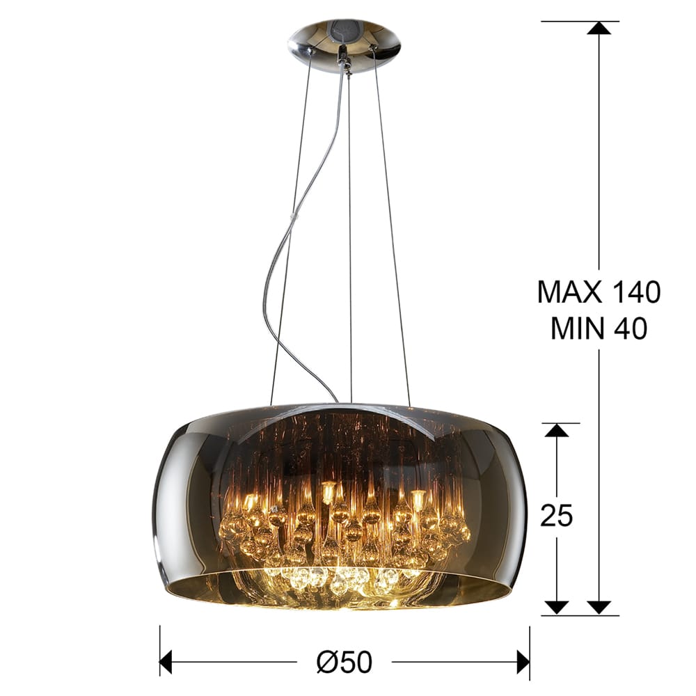Hängeleuchte Argos 50 - Elegante Deckenlampe - Nein - Ansicht 3