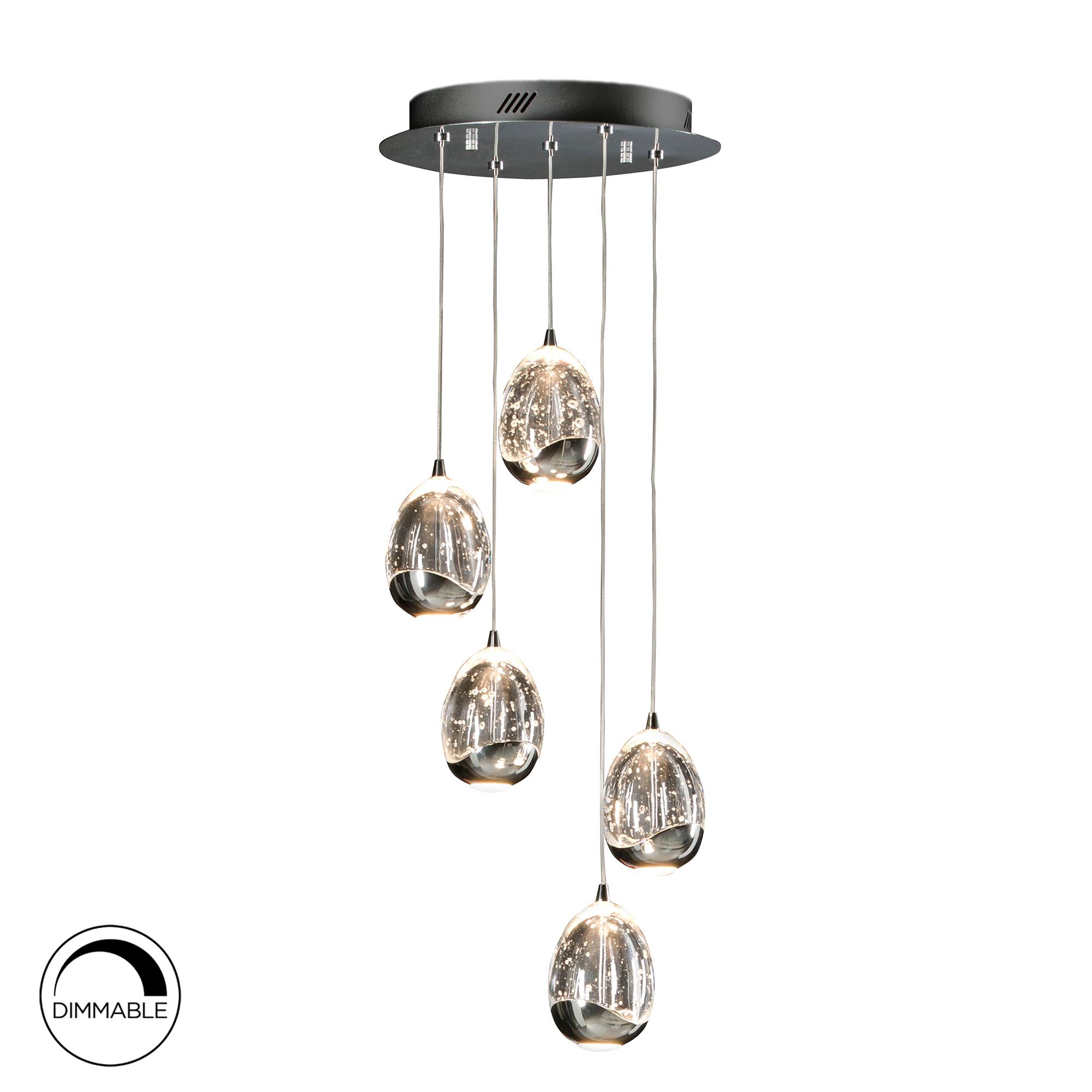 Hängelampe Rocio Chrom – Modernes Design