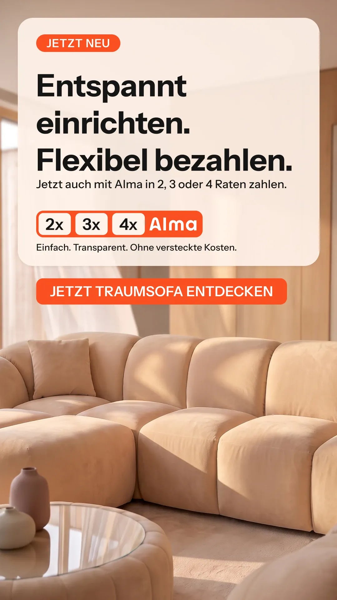 Sofa oder Bett auf Raten kaufen - Mobile