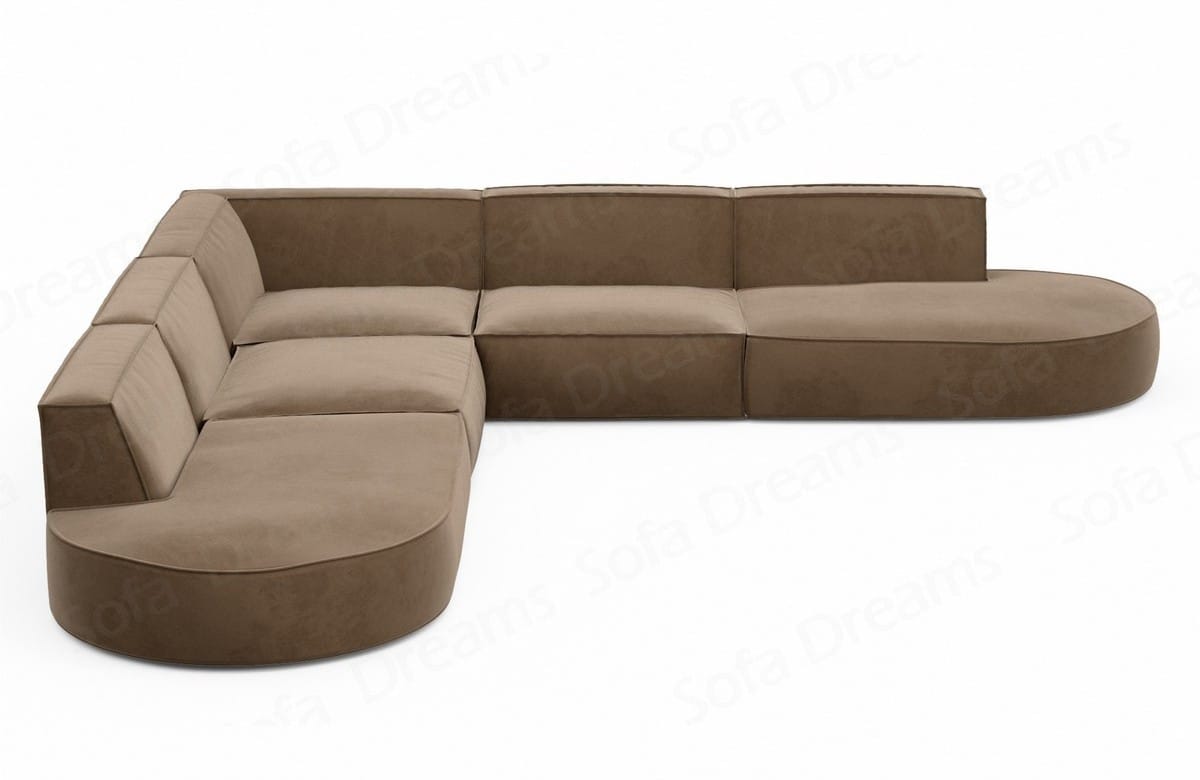 Stoff Ecksofa Alegranza L-Form Braun
