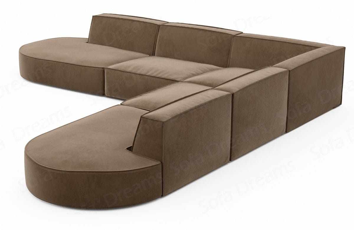Stoff Ecksofa Alegranza L-Form Braun