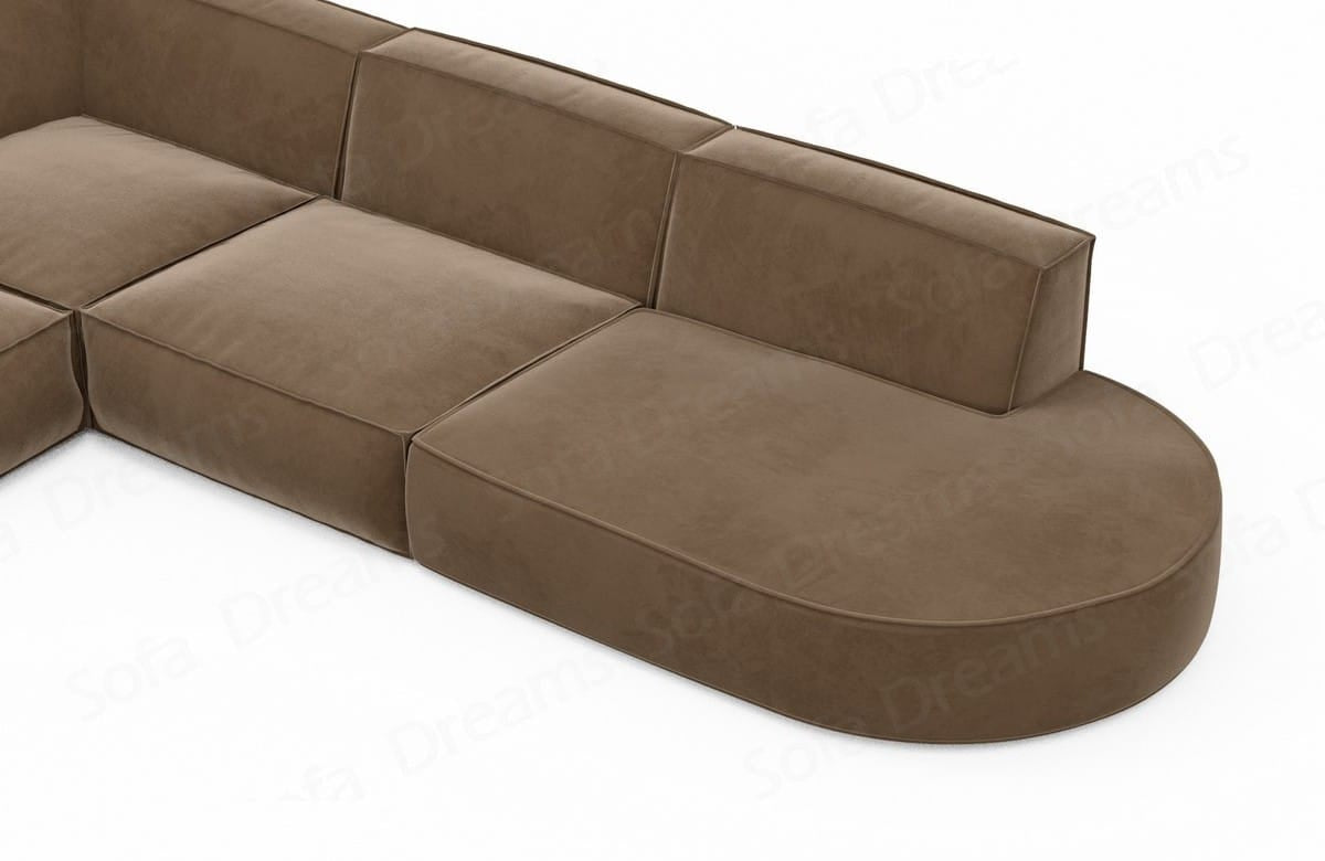 Stoff Ecksofa Alegranza L-Form Braun