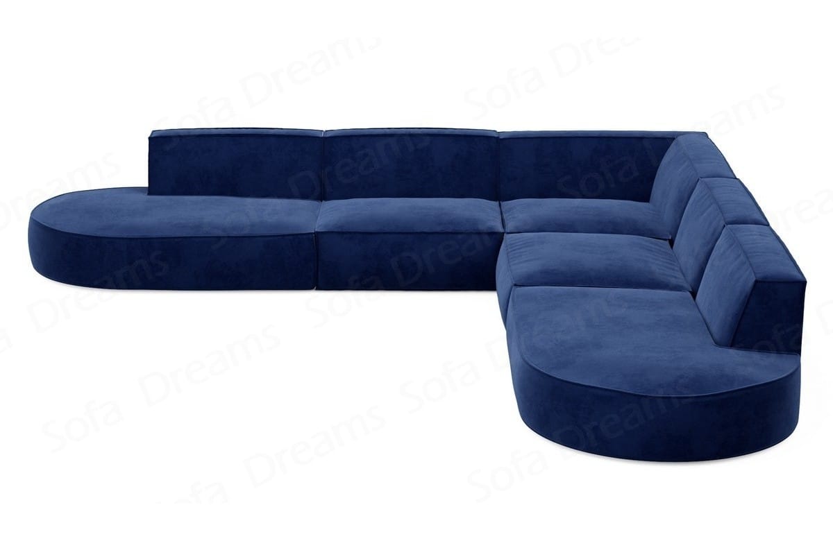 Stoff Ecksofa Alegranza L-Form Dunkelblau