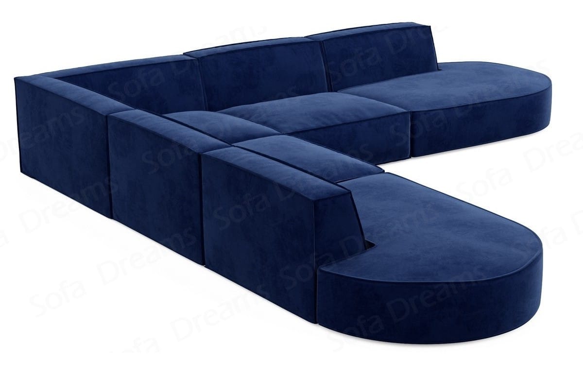 Stoff Ecksofa Alegranza L-Form Dunkelblau