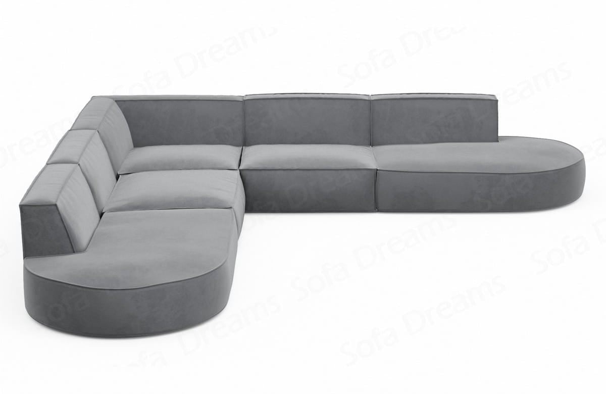 Stoff Ecksofa Alegranza L-Form Hellgrau
