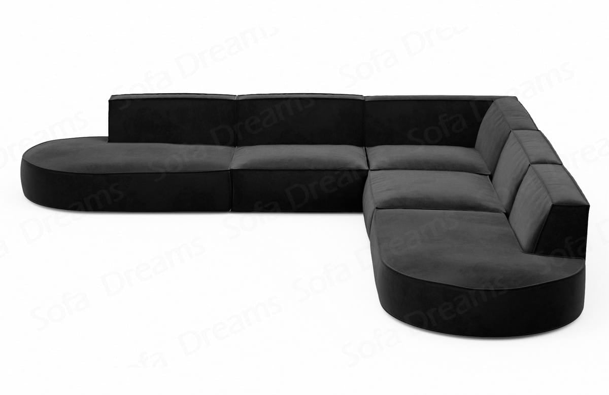 Stoff Ecksofa Alegranza L-Form schwarz
