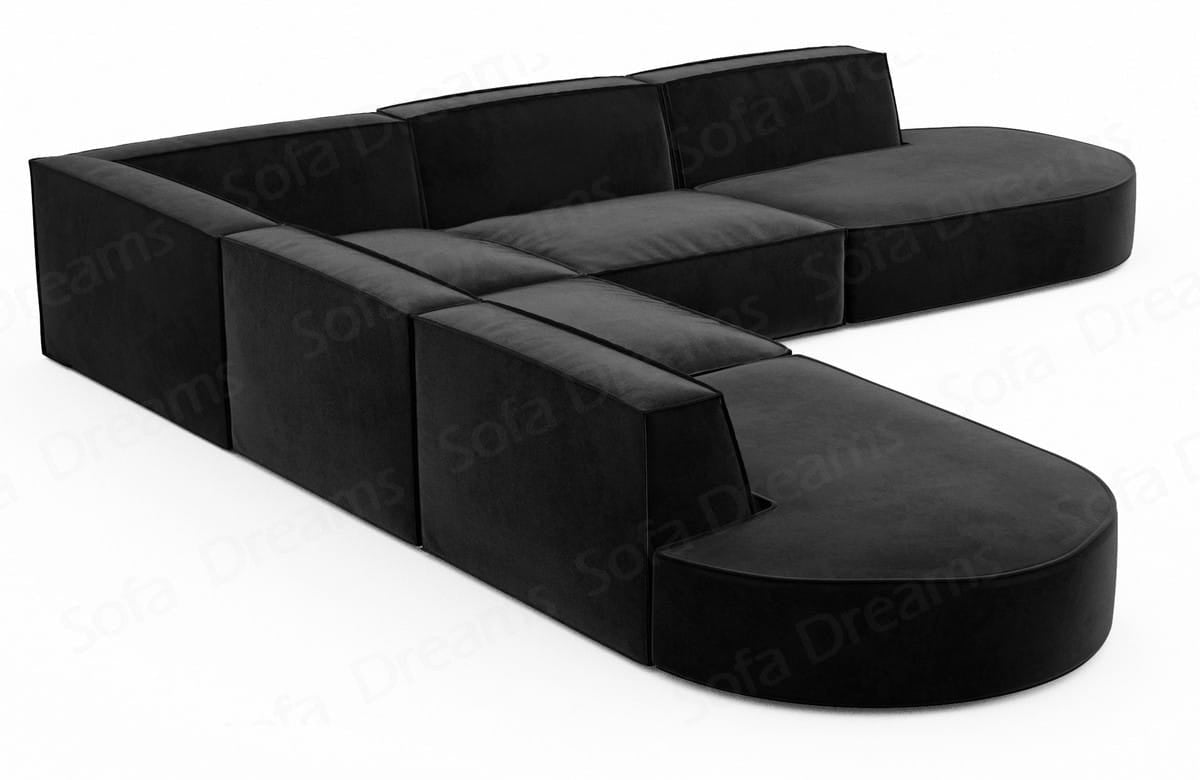 Stoff Ecksofa Alegranza L-Form schwarz