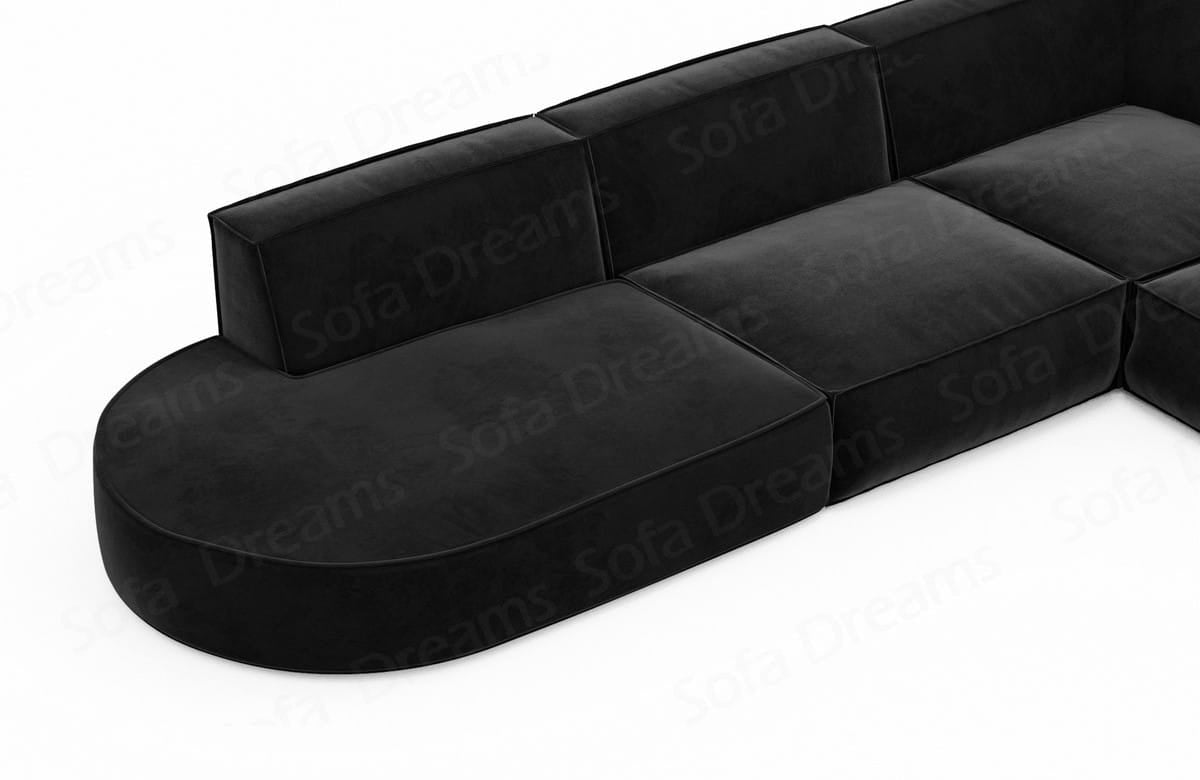 Stoff Ecksofa Alegranza L-Form schwarz