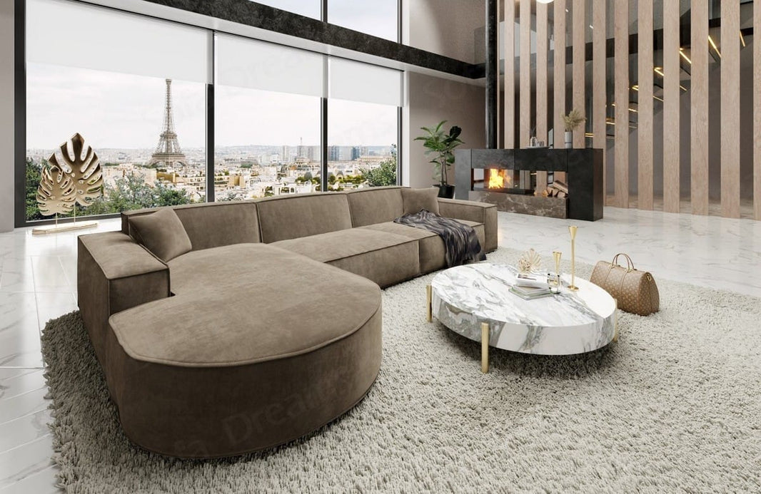 Couch Alegranza L-Form in Stoff