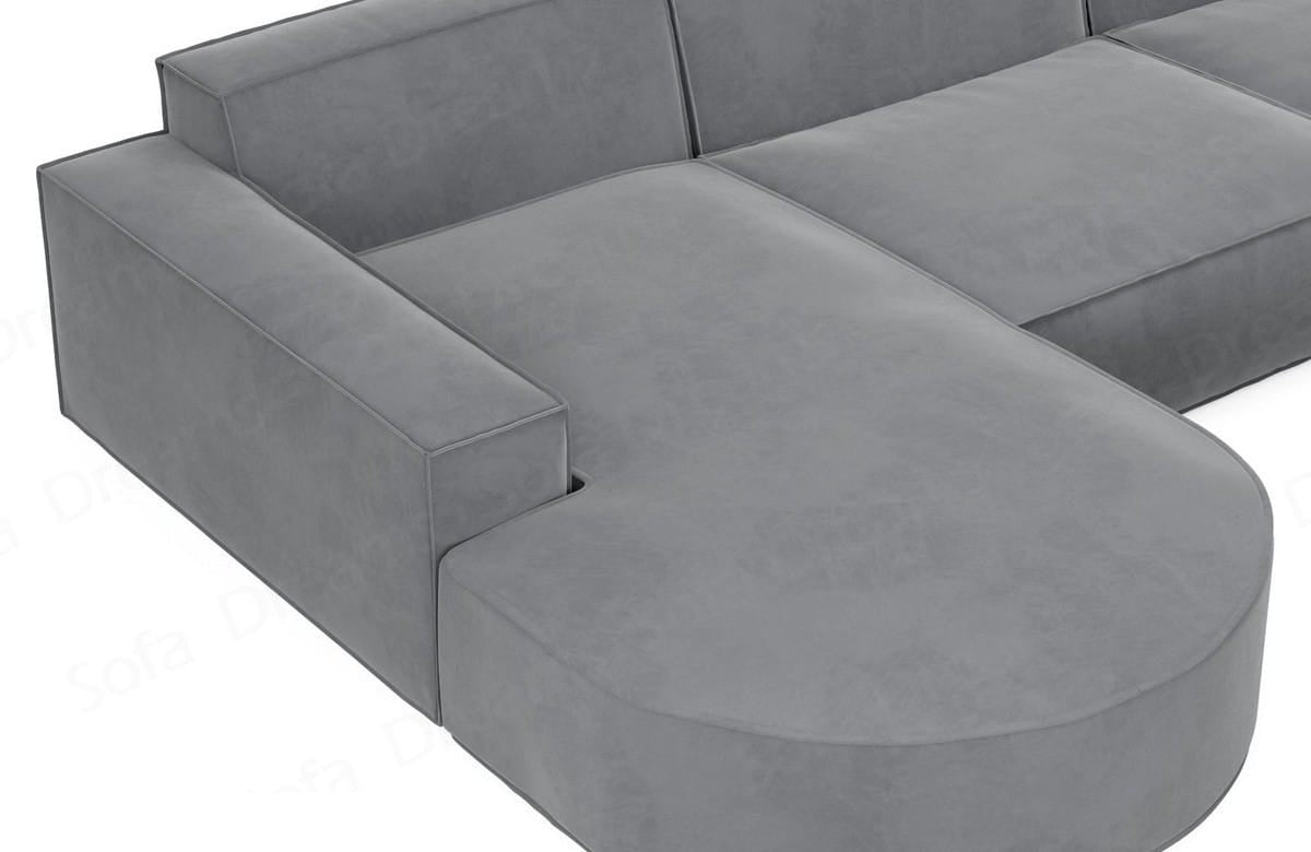 Couch Alegranza L Form in Stoff hellgrau