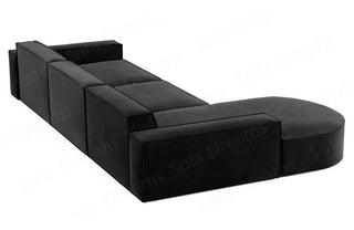 Couch Alegranza L-Form in Stoff Schwarz