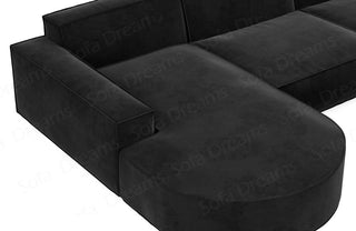 Couch Alegranza L-Form in Stoff Schwarz