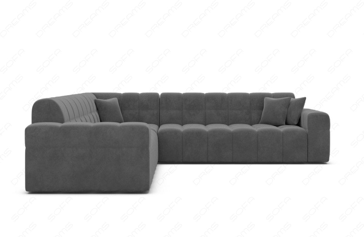 Ecksofa Ibiza Stoff – Modern & Bequem Dunkelgrau