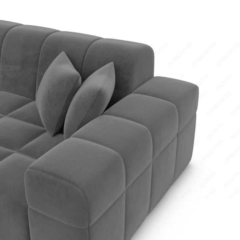 Ecksofa Ibiza Stoff – Modern & Bequem Dunkelgrau