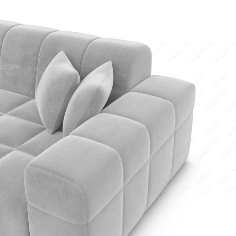 Ecksofa Ibiza Stoff – Modern & Bequem Hellgrau