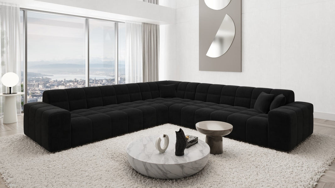 Couch Ibiza L-Form in Stoff