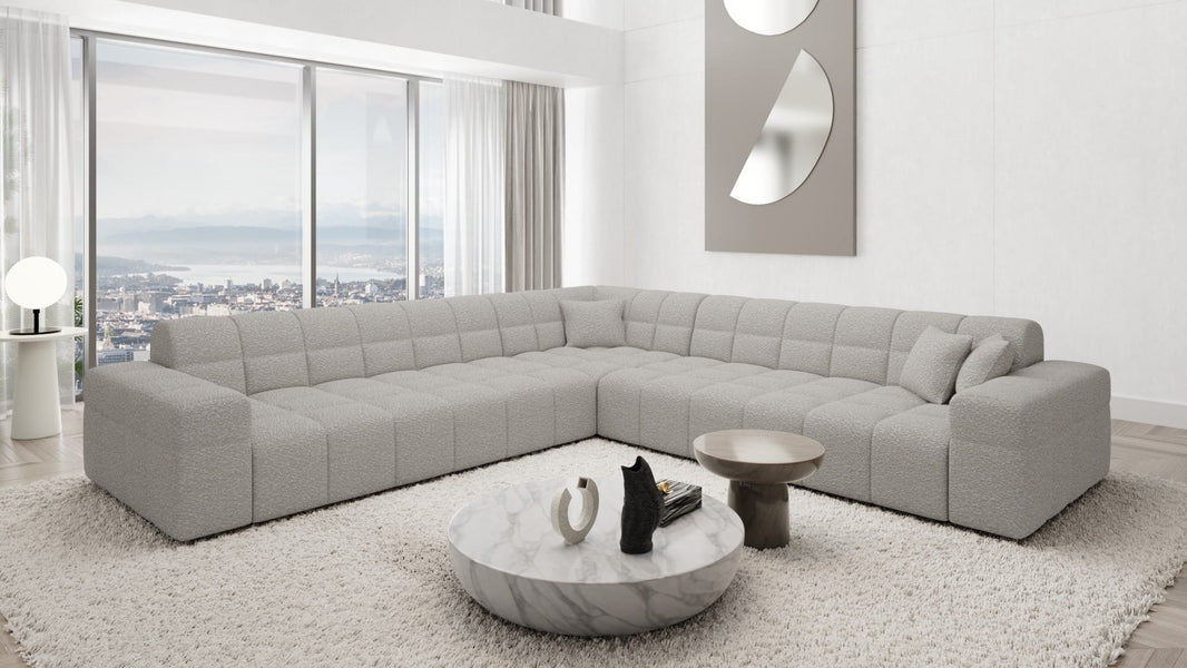Couch Ibiza L Form in Stoff