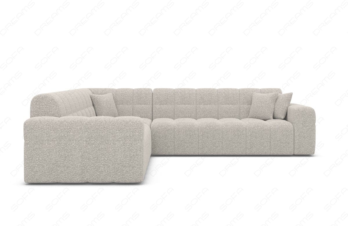Couch Ibiza L Form in Stoff pearl