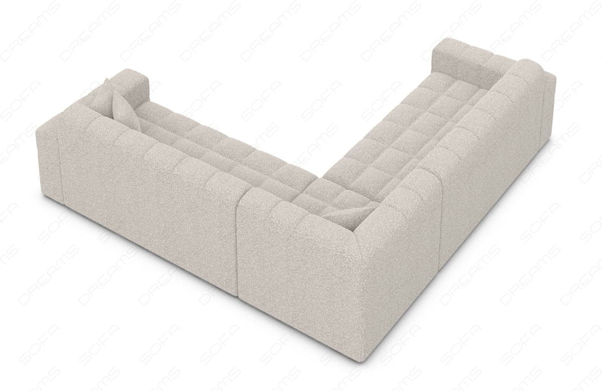 Couch Ibiza L Form in Stoff pearl