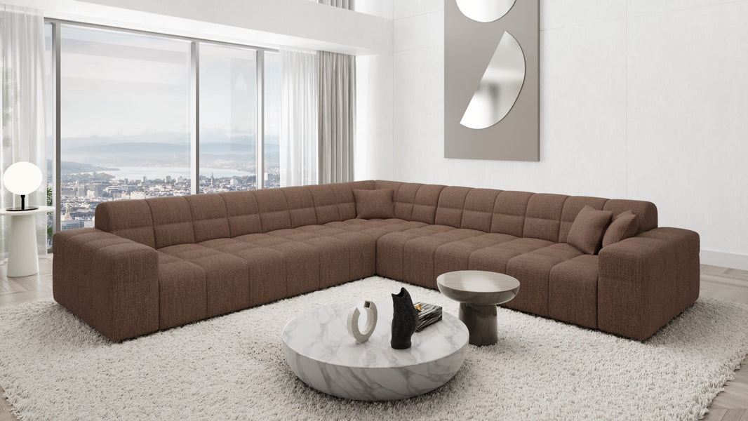 Couch Ibiza L-Form in Stoff