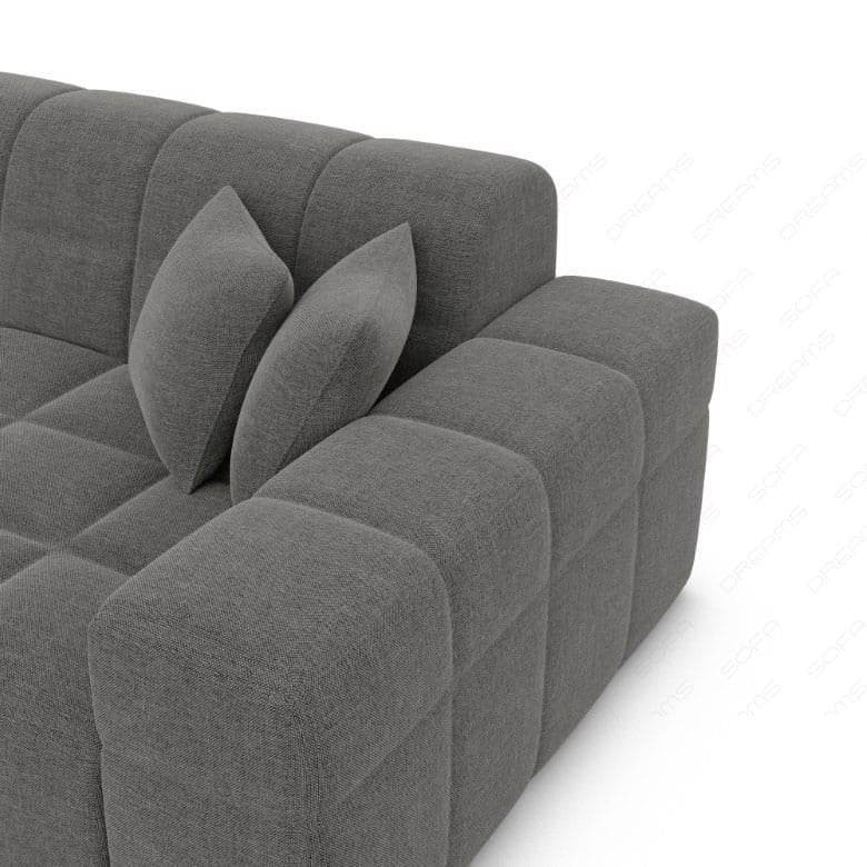 Ecksofa Ibiza Stoff – Modern & Bequem Dunkelgrau