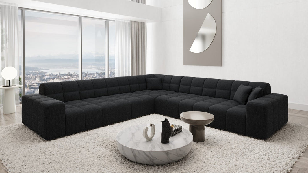 Couch Ibiza L-Form in Stoff