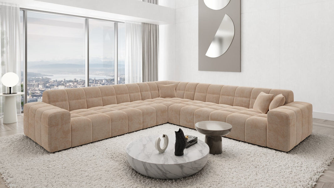 Couch Ibiza L Form in Stoff